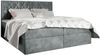 MEBLINI Boxspringbett BILBAO 180x200 cm mit Bettkasten – H4/Dunkelgrau Samt Polsterbett - Gepolstert Doppelbett mit Matratze und Topper - Polsterbett mit Stauraum - Bett mit Kopfteil – Stauraumbett Bild 2