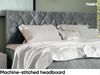 MEBLINI Boxspringbett BILBAO 180x200 cm mit Bettkasten – H4/Dunkelgrau Samt Polsterbett - Gepolstert Doppelbett mit Matratze und Topper - Polsterbett mit Stauraum - Bett mit Kopfteil – Stauraumbett Bild 4