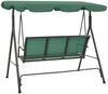 vidaXL Hollywoodschaukel Grün 170 cm Textilene und Stahl 363323 Bild 4