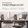 Desktronic Kabelkanal Schreibtisch, 2x43cm, Hochwertiger Stahl, Kabel Organizer für Kabelführung Schwarz Bild 2