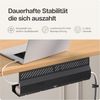 Desktronic Kabelkanal Schreibtisch, 2x43cm, Hochwertiger Stahl, Kabel Organizer für Kabelführung Schwarz Bild 4