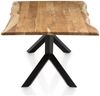 Esstisch 200 x 110 x 77 cm aus Metall und Akazie in Farbe Schwarz und Naturbraun Bild 5