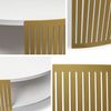 Couchtisch Fahugin Gold, Beine und Seiten aus Stahl (Farbe: Gold / Bianco Marmor) Bild 4