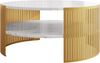 Couchtisch Fahugin Gold, Beine und Seiten aus Stahl (Farbe: Gold / Bianco Marmor) Bild 2