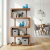Bücherregal Mango Massivholz - Offenes Standregal 80x160cm - Raumteiler Holzregal Modern - Stauraumregal Wohnzimmer - Design Wohnregal Hoch - Dekoregal Wohnzimmerregal Handmade Bild 3