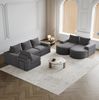 Modulares Chenille-Sofa mit Chaiselongue, 2-teilig, 322,5 x 271,5 x 81,2 cm, grau Bild 2