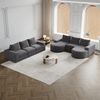 Modulares Chenille-Sofa mit Chaiselongue, 2-teilig, 322,5 x 271,5 x 81,2 cm, grau Bild 3