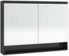 vidaXL Spiegelschrank fürs Bad 80x15x60 cm Glänzend Schwarz 331531 Bild 4