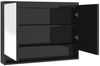 vidaXL Spiegelschrank fürs Bad 80x15x60 cm Glänzend Schwarz 331531 Bild 2