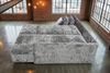 KAWOLA Schlafsofa SADIRA Ecksofa Stoff grau Recamiere rechts 89 x 209 x 288 cm Bild 5