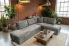 KAWOLA Schlafsofa SADIRA Ecksofa Stoff grau Recamiere rechts 89 x 209 x 288 cm Bild 2