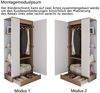 Flieks Kleiderschrank Eintür-Design Kleiderschrank 70x40x170cm mit Einlegeboden & Schublade Bild 3