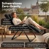 STEELSØN 'Lysira' Liegestuhl, klappbar & wetterfest, schwarz, Sonnenliege mit extra dicker Polsterauflage, verstellbarer Gartenstuhl, bis 200 kg belastbar Bild 3