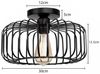 Ophy LED Deckenleuchte Vintage LED Hängelampe – Industriestil – Hängeleuchte aus Metall, mit Glühbirne – für Wohnzimmer, Büro, Küche & Balkon Bild 3