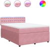 vidaXL Boxspringbett mit Matratze Rosa 160x200 cm Samt 3290099 Bild 2