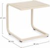 Gartenbeistelltisch Orltay aus Aluminium, modern, beige Whisper, 40x40 cm, quadratisch Bild 2