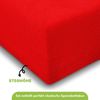 Jersey Spannbettlaken 140-160x200 100% Baumwolle weich bügelfrei komfort Rot Bild 3