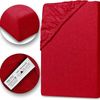 Jersey Spannbettlaken 140-160x200 100% Baumwolle weich bügelfrei komfort Rot Bild 2
