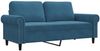 vidaXL 2-Sitzer-Sofa Blau 140 cm Samt 359538 Bild 2