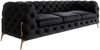 S-Style Möbel Chesterfield-Sofa 3-Sitzer Ashley mit Goldene Metall Füßen, mit Wellenfederung Bild 3