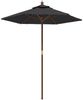 vidaXL Sonnenschirm mit Holzmast Schwarz 196x231 cm 363165 Bild 2