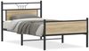 vidaXL Bettgestell ohne Matratze Sonoma-Eiche 100x200 cm Holzwerkstoff 4106975 Bild 2