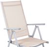 2er Set Garten Klappstuhl Aluminium - Textilen Silbergrau/Beige Bild 4