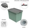 ROTHO Aufbewahrungsbox COMPACT stapelbare 70l Aufbewahrungskiste mit Deckel und Rollen (Aufbewahrungsset) Bild 3