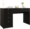 Mirjan24 'Tireno' Schreibtisch mit 5 Schubladen, Schwarz, 76 x 55 x 120 cm Bild 2