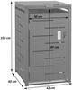 1er-Mülltonnenverkleidung HWC-E83, Mülltonnenbox Mülltonnenabdeckung, erweiterbar 103x60x62cm ~ Edelstahl 23kg Bild 3