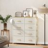 HOMCOM Kommode Schrank mit 8 Schubladen aus Vliesstoff, Haken, Seitentasche (Schubladenschrank, 1 St, Aufbewahrungsschrank), Modern Sideboard für Schlafzimmer, Wohnzimmer Beige Bild 2