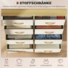 HOMCOM Kommode Schrank mit 8 Schubladen aus Vliesstoff, Haken, Seitentasche (Schubladenschrank, 1 St, Aufbewahrungsschrank), Modern Sideboard für Schlafzimmer, Wohnzimmer Beige Bild 4