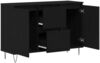 vidaXL Sideboard Schwarz Eichen-Optik 101,5 x 35 x 70 cm Holzwerkstoff 862934 Bild 5