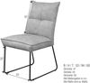 Stuhl >ST-0712< (2er-Set) (BxHxT: 53x94x60 cm) in dunklegrau aus Metall - 53x94x60 (BxHxT) Bild 3
