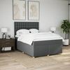 vidaXL Boxspringbett mit Matratze Dunkelgrau 140x190 cm Stoff 3293590 Bild 5