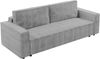 AX LIVING Aydin Cord Sofa 3 Sitzer Sofa mit Schlaffunktion Hellgrau Bild 3