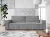 AX LIVING Aydin Cord Sofa 3 Sitzer Sofa mit Schlaffunktion Hellgrau Bild 2