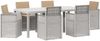vidaXL Garten Essgruppe mit Kissen 7 pcs Weiß und Taupe PP 3430081 Bild 2