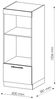 Mikrowellenschrank Fame-Line Grün-Gold Landhaus 60 cm offen Vicco Bild 3