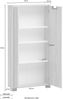 Schildmeyer Highboard Emmik 159447, weiß Eiche Dekor/weiß matt, 59,8 x 19,5 x 124 cm Bild 3