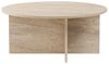 Stylish Coffee Table, Travertine Color, 90 x 40 x 90 cm | 100% Melamine Coated Particle Board, 18 mm Thick | Perfect for Modern Living Rooms & Spaces Bild 4