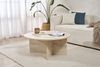 Stylish Coffee Table, Travertine Color, 90 x 40 x 90 cm | 100% Melamine Coated Particle Board, 18 mm Thick | Perfect for Modern Living Rooms & Spaces Bild 2