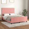 vidaXL Bettgestell mit Kopfteil Rosa 140x200 cm Samt 3126006 Bild 1