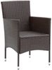 vidaXL 5-tlg. Garten-Essgruppe mit Kissen Poly Rattan Braun 3094993 Bild 5