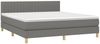 vidaXL Boxspringbett mit Matratze Dunkelgrau 160x200 cm Stoff 3140786 Bild 3