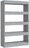 vidaXL Bücherregal/Raumteiler Grau Sonoma 80x30x135 cm Holzwerkstoff 813621 Bild 2
