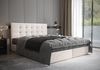 B&B Home 'Coria' Boxspringbett mit Bettkasten, Samt, Creme, 180x200 cm Bild 2