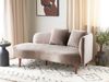 Chaiselongue Samtstoff taupe rechtsseitig CHAUMONT Bild 3
