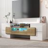 TV-Schrank mit LED-Beleuchtung & viel Stauraum, 145 x 30 x 51 cm, Weiß Bild 5
