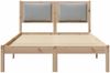 vidaXL Bettrahmen Hellgrau 120 x 200 cm Massives Kiefernholz 878119 Bild 5